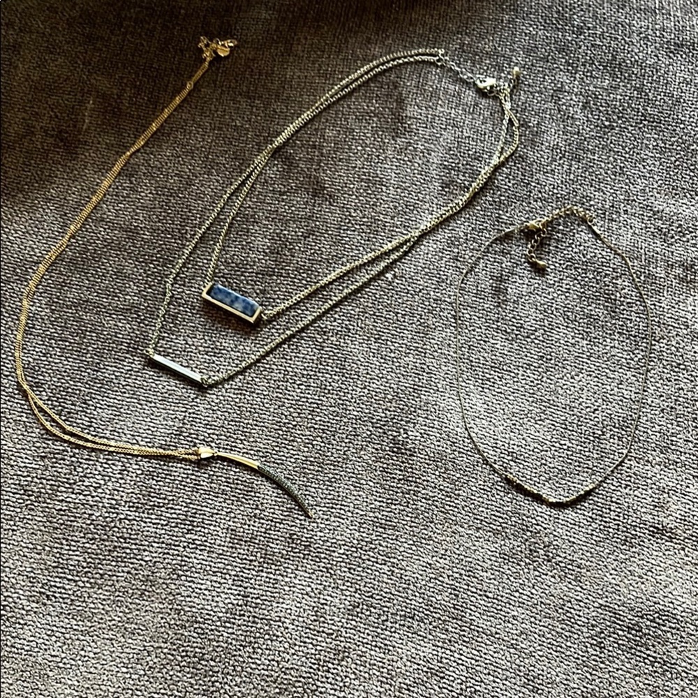 Bundle of Simple, Elegant Gold Necklaces, Costume Jewelry